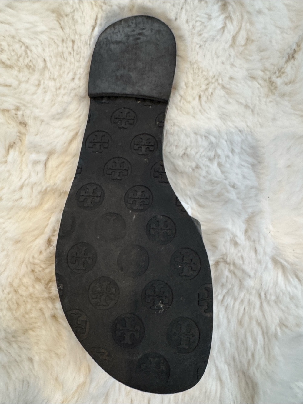 Tory Burch Black Patent Miller Slide Sandals with Silver Logo - Picture 4 of 4